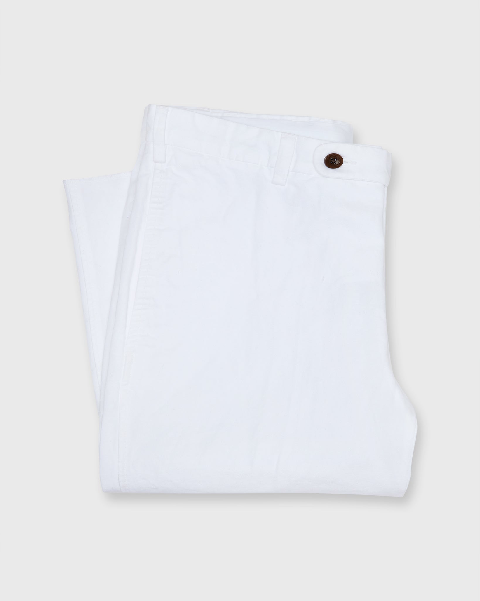 Garment-Dyed Sport Trouser in White Cotolino Twill