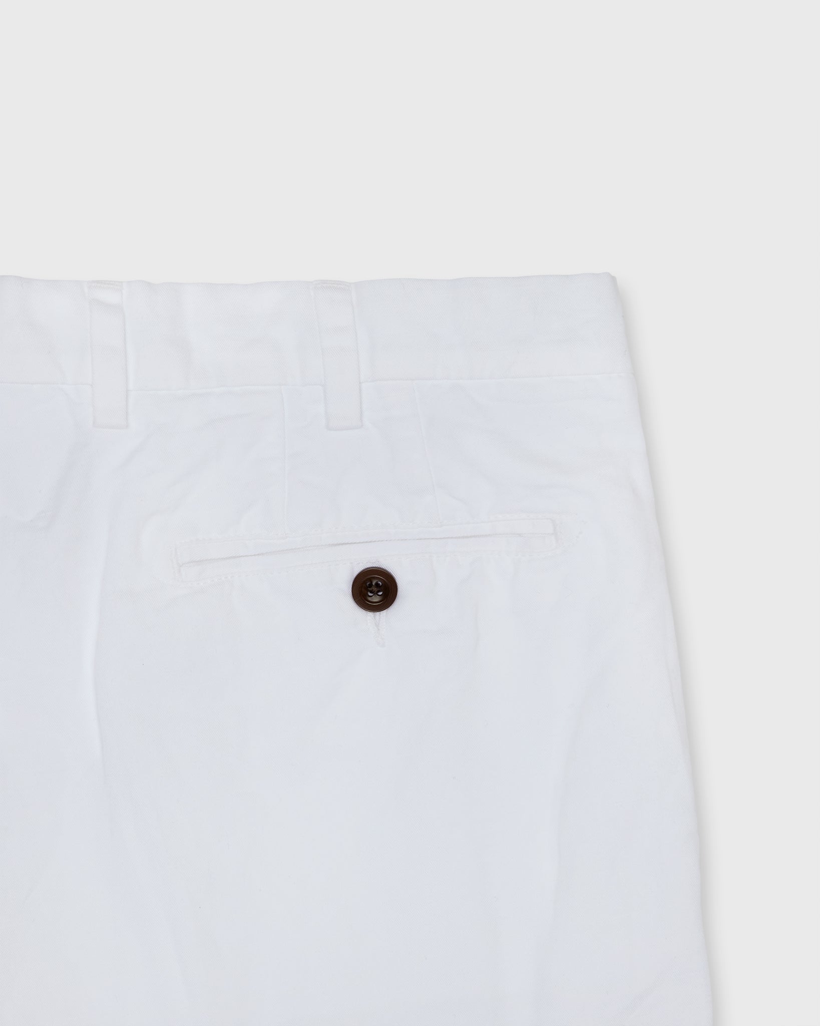 Garment-Dyed Sport Trouser in White Cotolino Twill