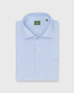 Load image into Gallery viewer, Otto Handmade Sport Shirt in Blue/White Bengal Stripe Cotolino
