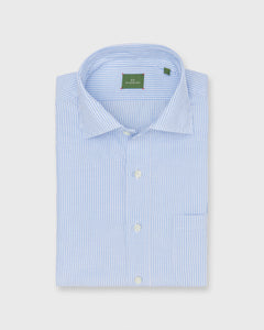 Otto Handmade Sport Shirt in Blue/White Bengal Stripe Cotolino