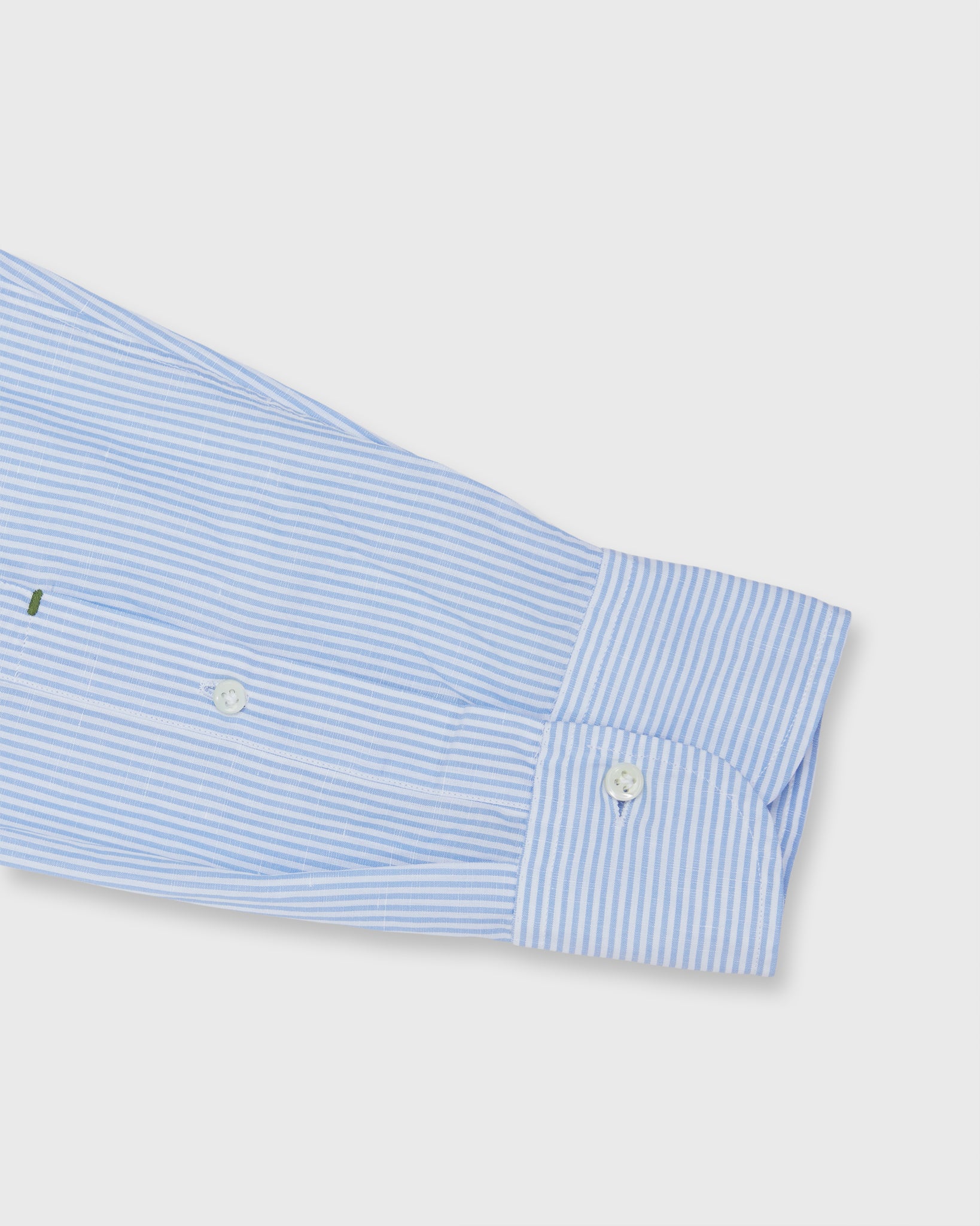 Otto Handmade Sport Shirt in Blue/White Bengal Stripe Cotolino