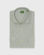 Load image into Gallery viewer, Band-Hem Work Shirt in Sage Linen

