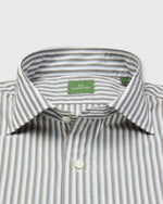 Load image into Gallery viewer, Marquez Shirt in Smoke/Seaglass Double Stripe Poplin
