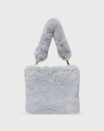 Load image into Gallery viewer, Faux Fur Bucket Bag in Grey

