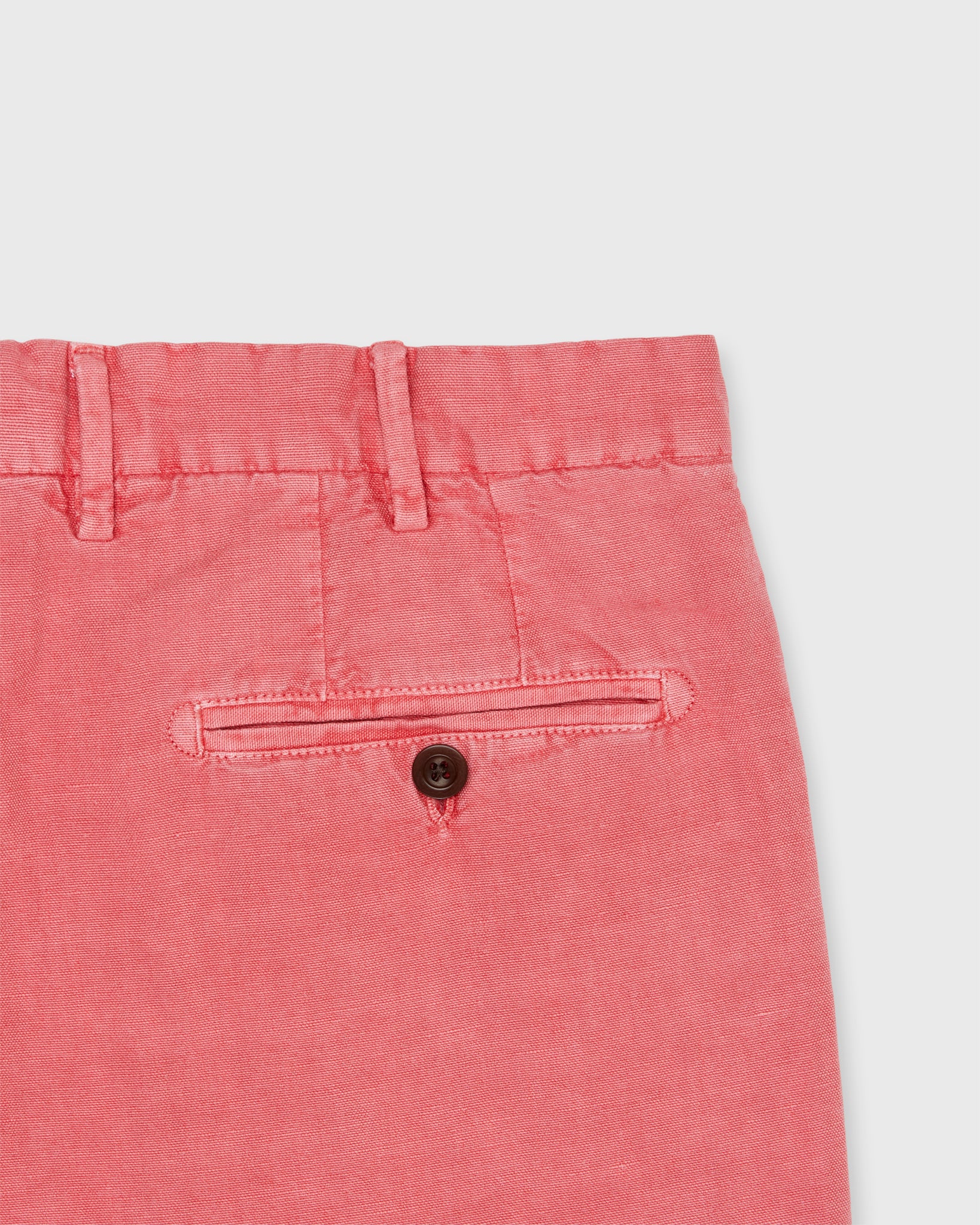 Garment-Dyed Sport Trouser in Coral Canapa Canvas