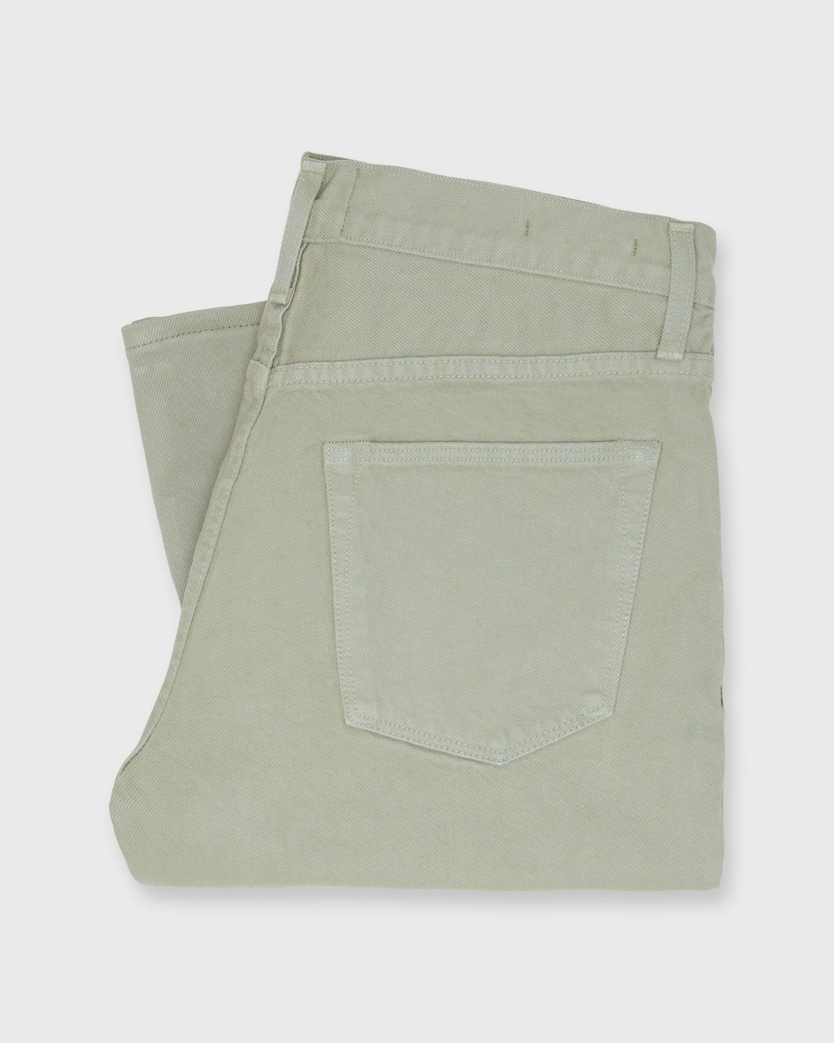 Slim Straight Jean in Spring Olive Garment-Dyed Denim