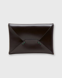 Envelope Card Holder in Dark Brown Cordovan