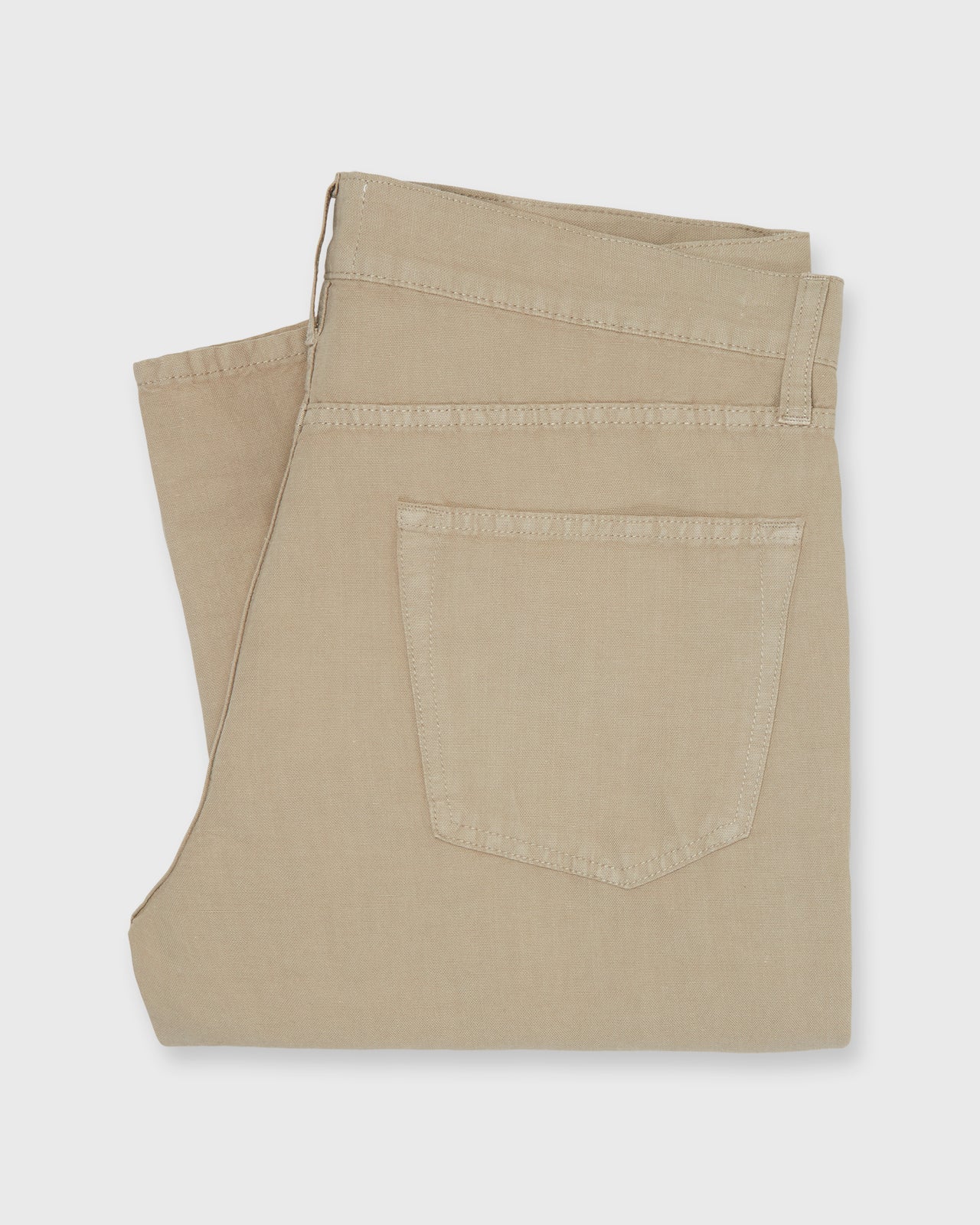 Slim Straight 5-Pocket Pant in Stone Canapa Canvas