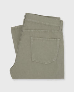 Slim Straight 5-Pocket Pant in Sage Canapa Canvas