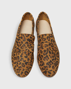 Summer Penny Loafer in Leopard Print Suede