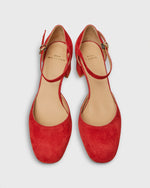 Load image into Gallery viewer, Mary Jane Block Heel in Red Suede

