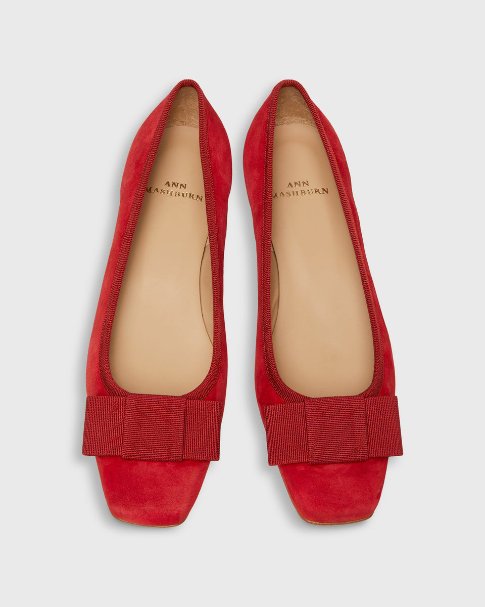 Bridgette Shoe in Red Suede | Shop Ann Mashburn