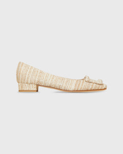 Buckle Shoe in Raffia Textured Tweed