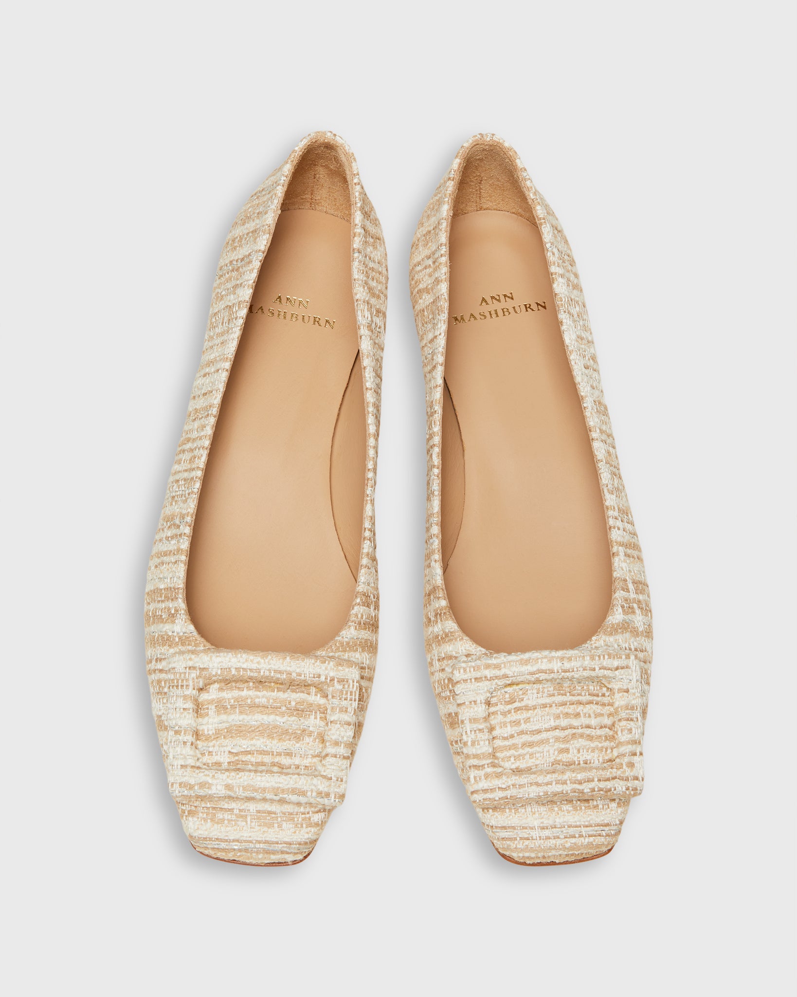 Buckle Shoe in Raffia Textured Tweed
