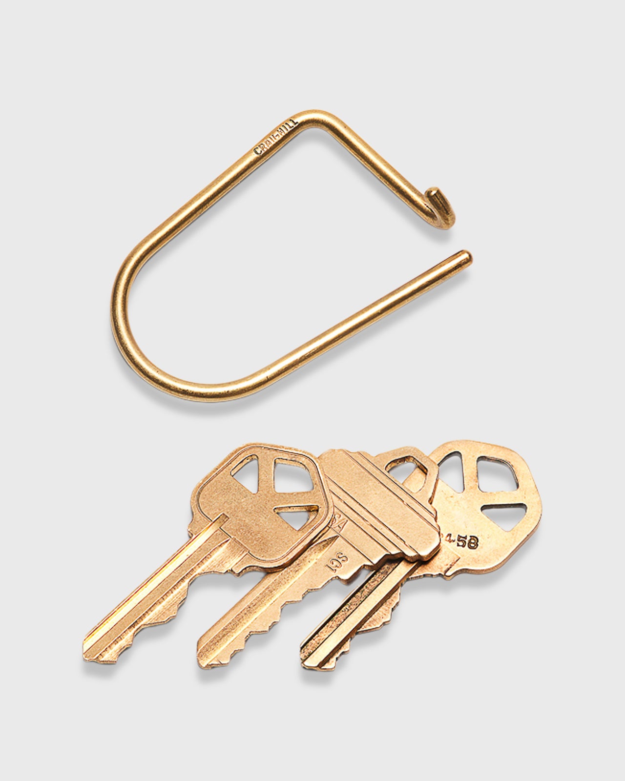 Wilson Keyring in Brass