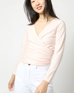 Load image into Gallery viewer, Ballerina Sweater in Pink Calico Cotton/Cashmere
