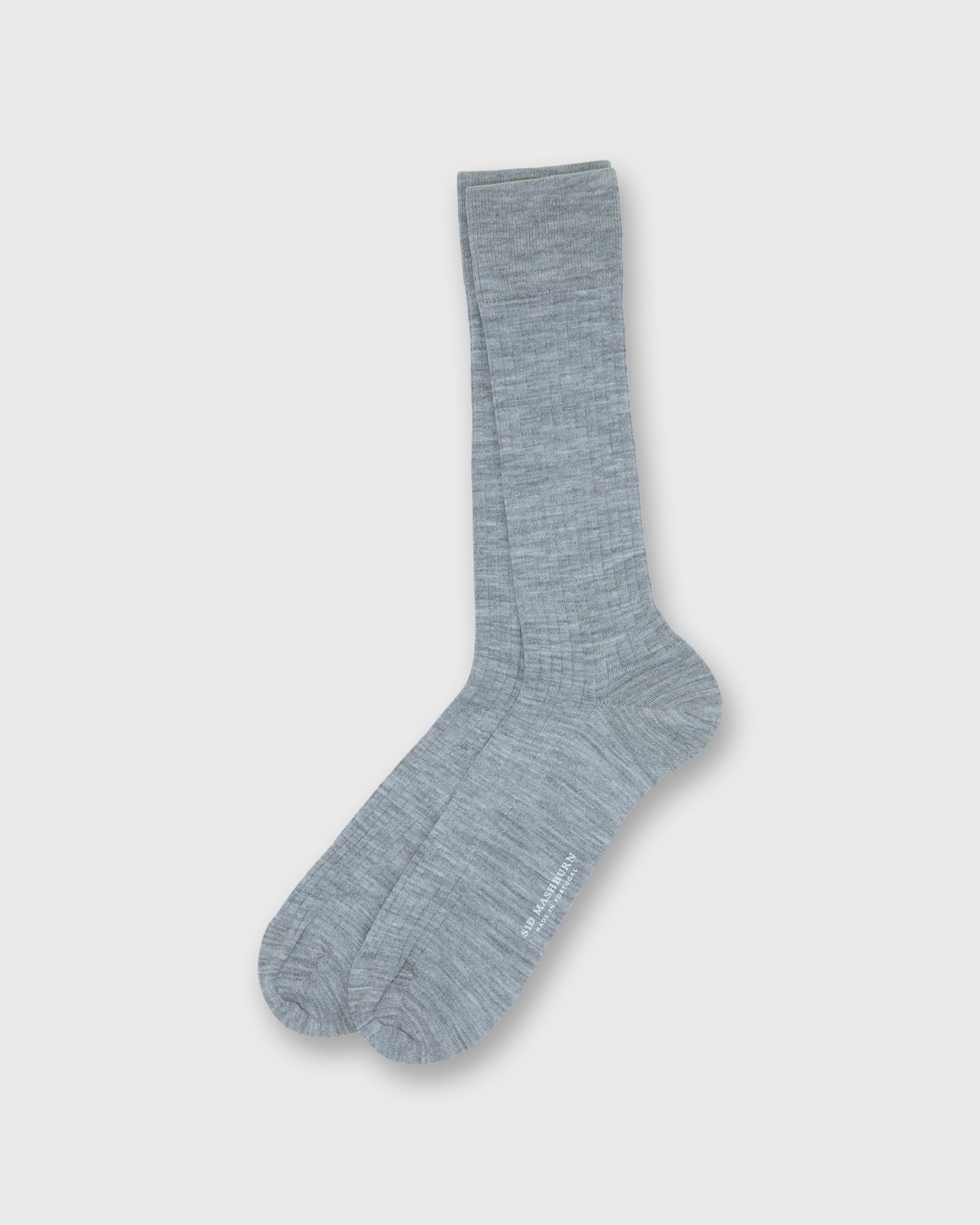 Trouser Dress Socks in Light Heather Grey Extra Fine Merino