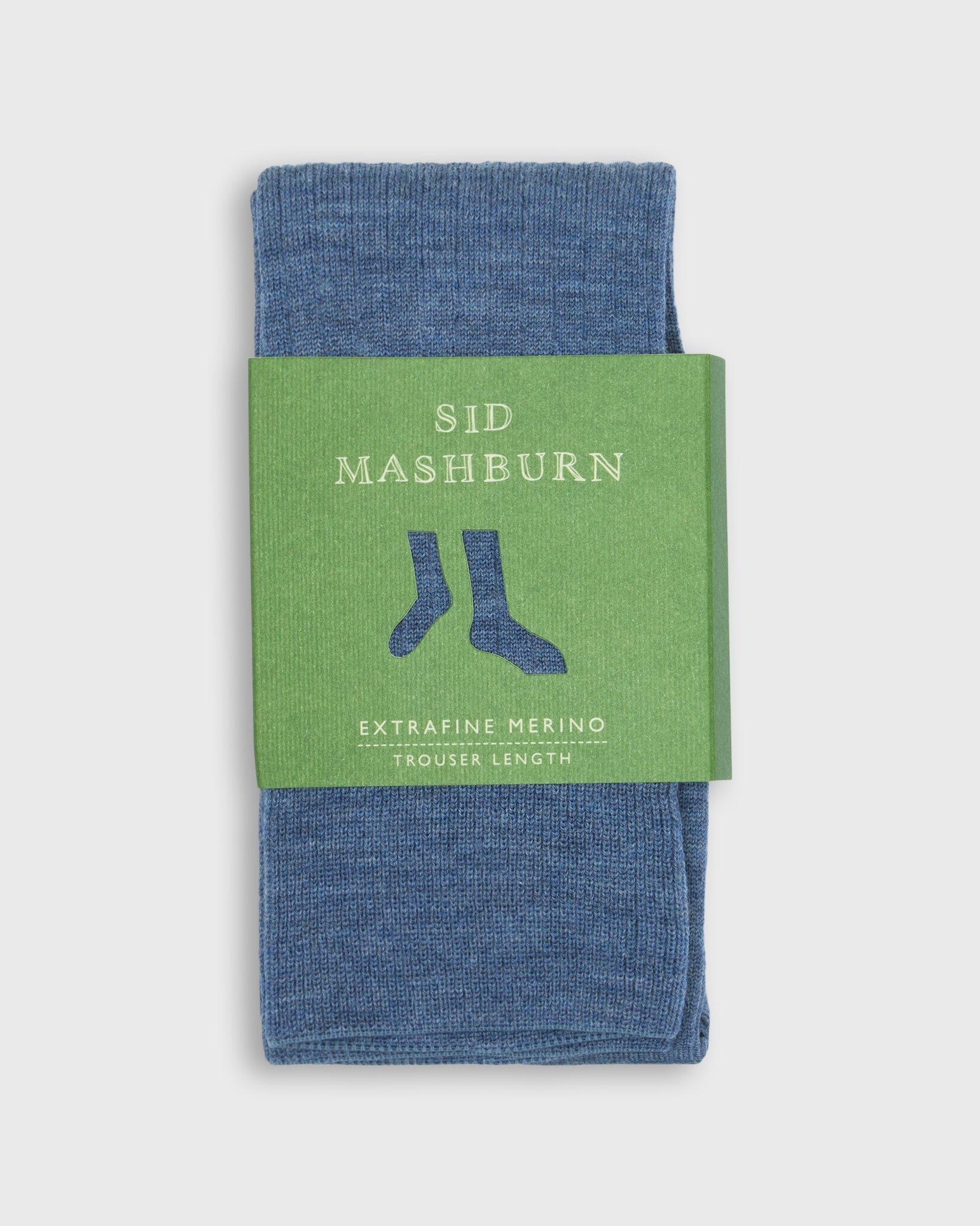 Trouser Dress Socks in Heather Blue Extra Fine Merino