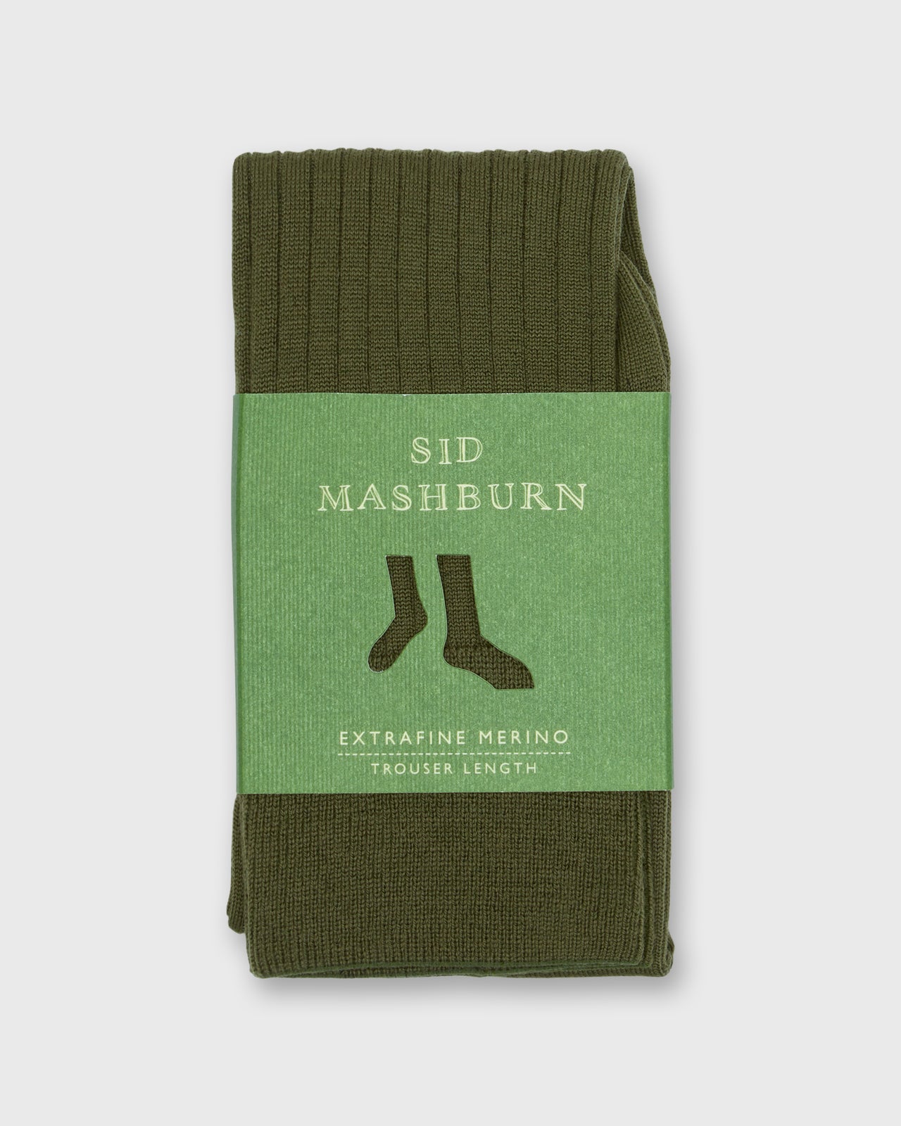 Trouser Dress Socks in Olive Extra Fine Merino