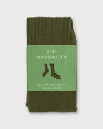 Load image into Gallery viewer, Trouser Dress Socks in Olive Extra Fine Merino
