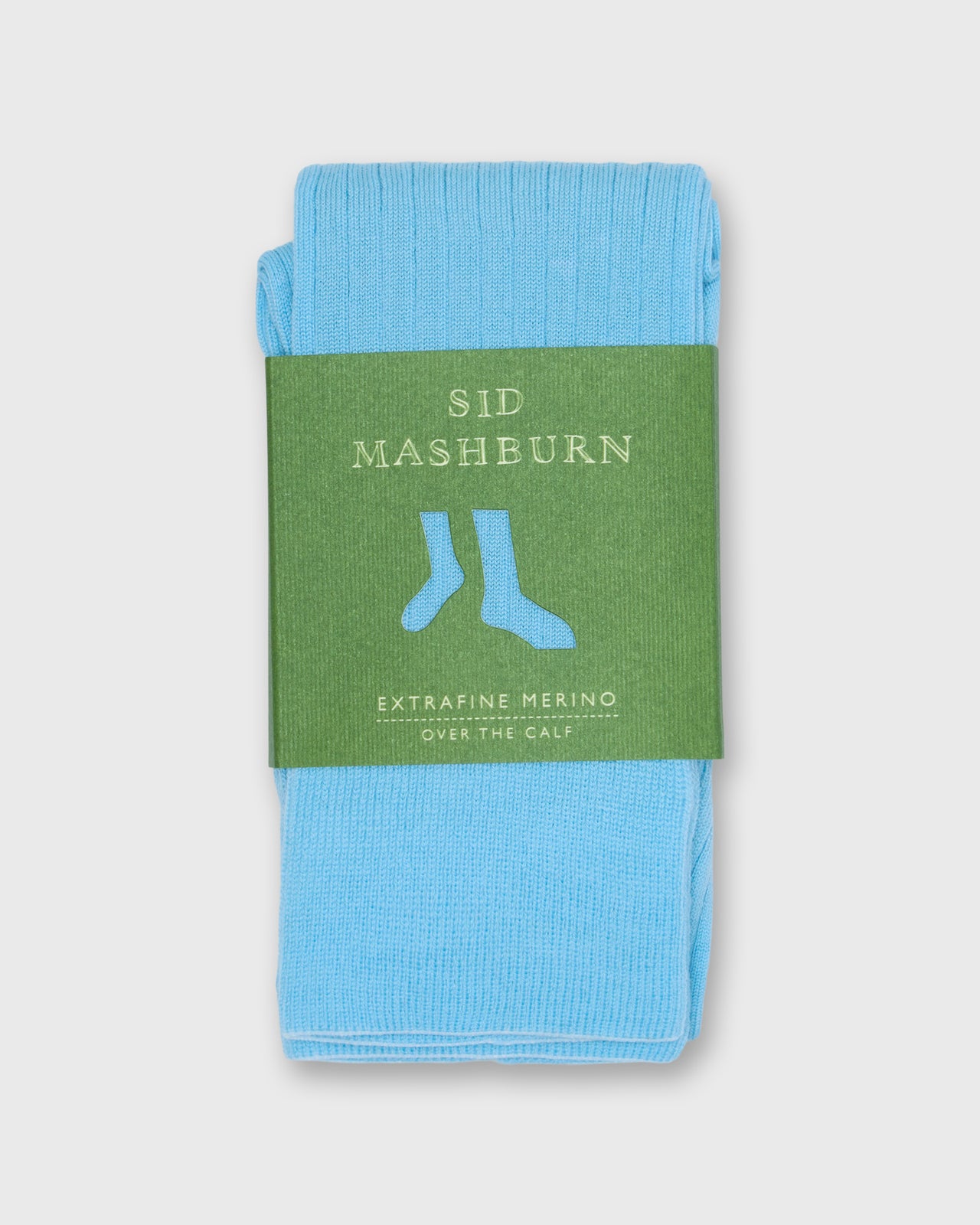 Over-The-Calf Dress Socks in Glacier Extra Fine Merino