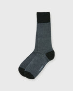 Load image into Gallery viewer, Birdseye Trouser Dress Socks in Charcoal Extra Fine Merino
