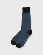 Load image into Gallery viewer, Birdseye Trouser Dress Socks in Blue Extra Fine Merino
