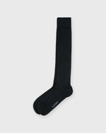 Load image into Gallery viewer, Over-The-Calf Dress Socks in Navy/Olive Dot Extra Fine Merino
