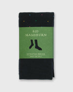 Load image into Gallery viewer, Over-The-Calf Dress Socks in Navy/Multi Dot Extra Fine Merino
