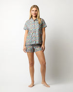 Load image into Gallery viewer, Jasmine Pajama Shorts Set in Blue Multi Clare Rich Liberty Fabric
