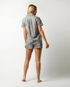 Jasmine Pajama Shorts Set in Blue Multi Clare Rich Liberty Fabric