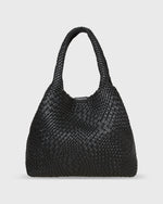 Load image into Gallery viewer, Mercato Handwoven Tote in Black Leather
