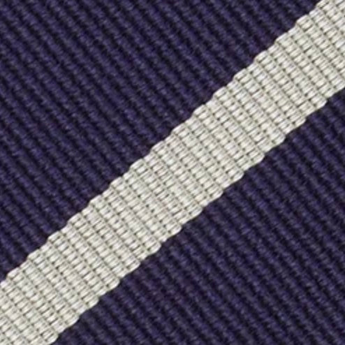 Silk Woven Tie in Navy/Bone Bar Stripe