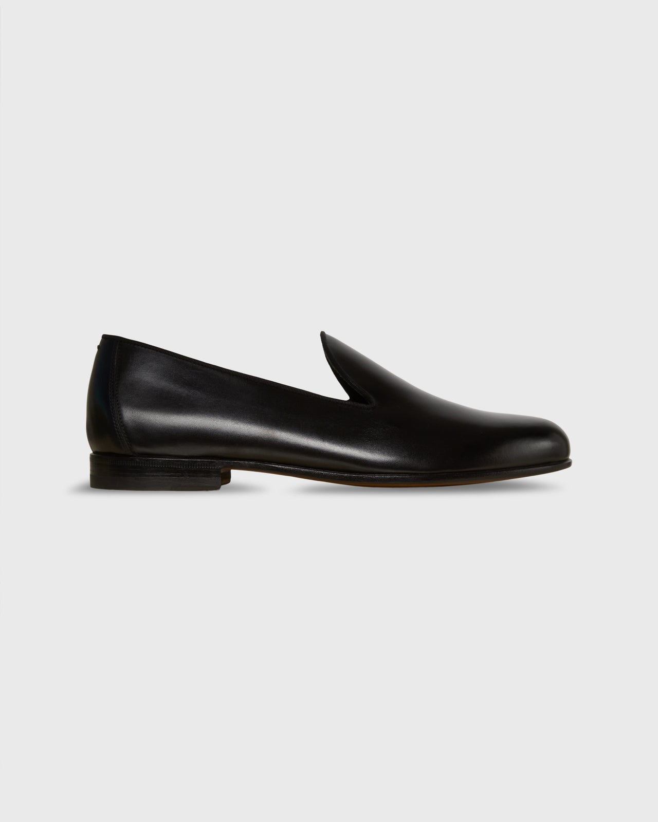 Formal Slipper in Black Calfskin
