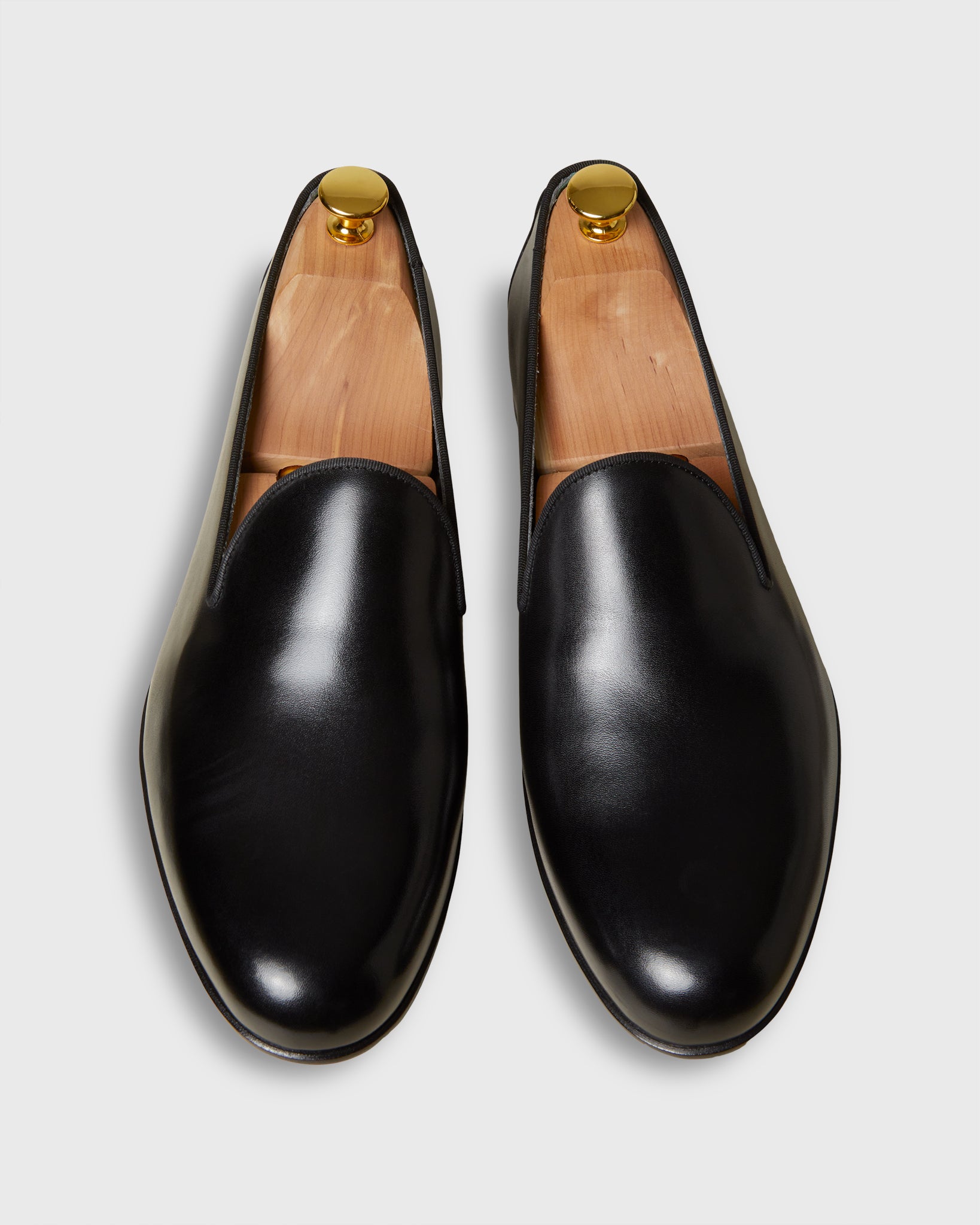 SL TRIBUTE SLIPPERS BLACK CALFSKIN