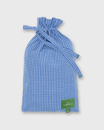 Load image into Gallery viewer, Button-Front Boxer Short in Blue Gingham Poplin
