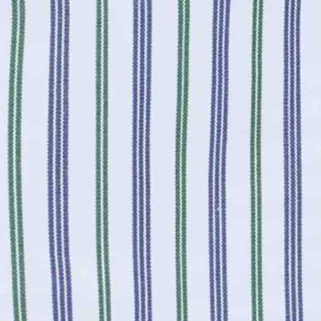 Button-Front Boxer Short in Green/Blue Multi Stripe Poplin