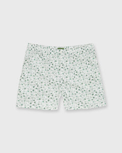 Button-Front Boxer Short in Green Indigo Berry Liberty Fabric