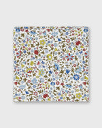 Load image into Gallery viewer, Cotton Print Pocket Square in Olive Godinton Garden Liberty Fabric
