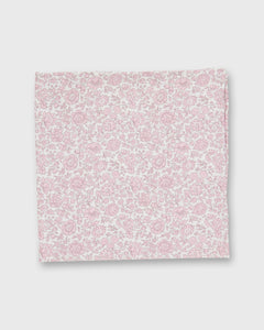 Cotton Print Pocket Square in Pink D'Anjo Coast Liberty Poplin