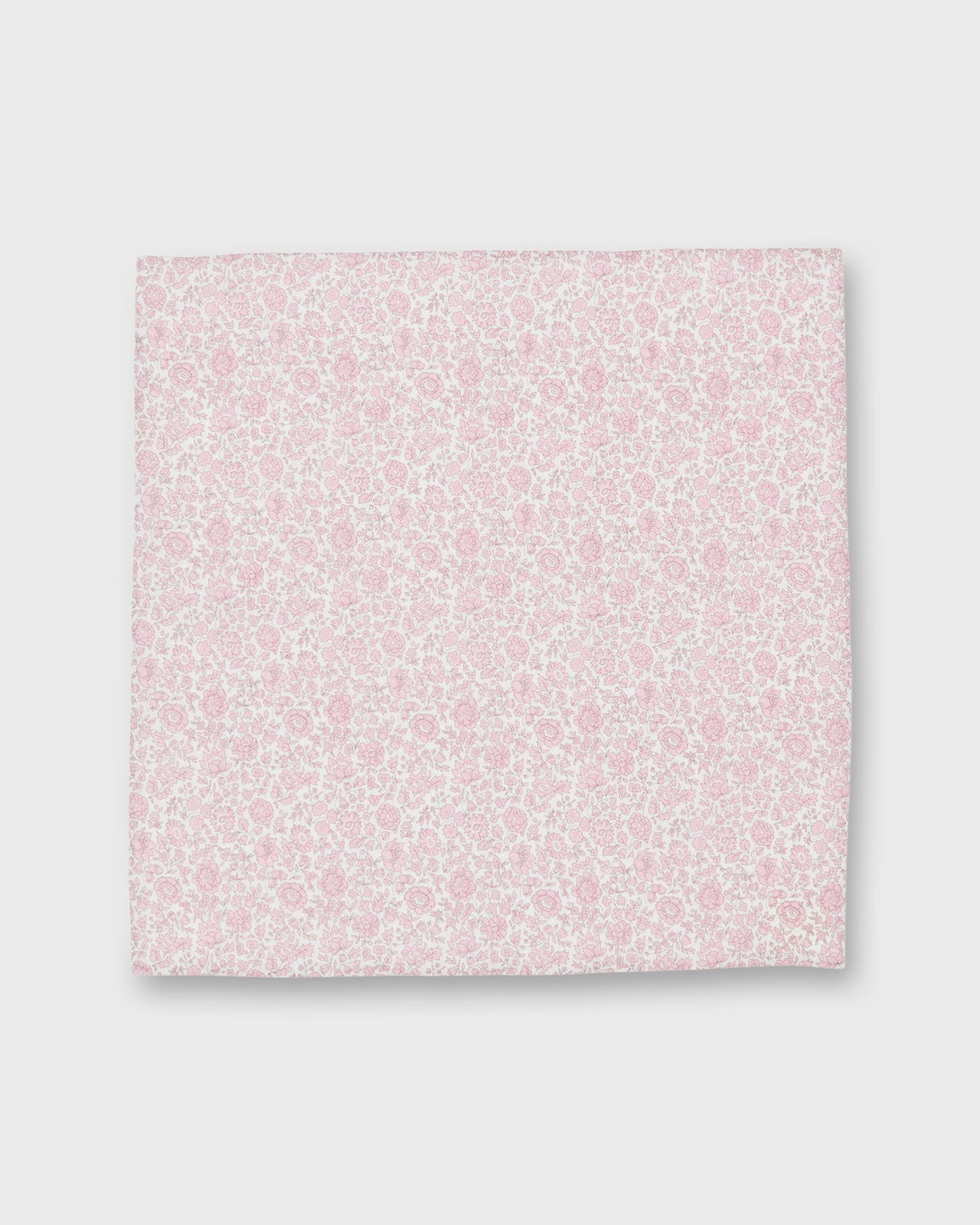 Hand-Rolled Cotton Print Pocket Square in Pink D'Anjo Coast Liberty Poplin