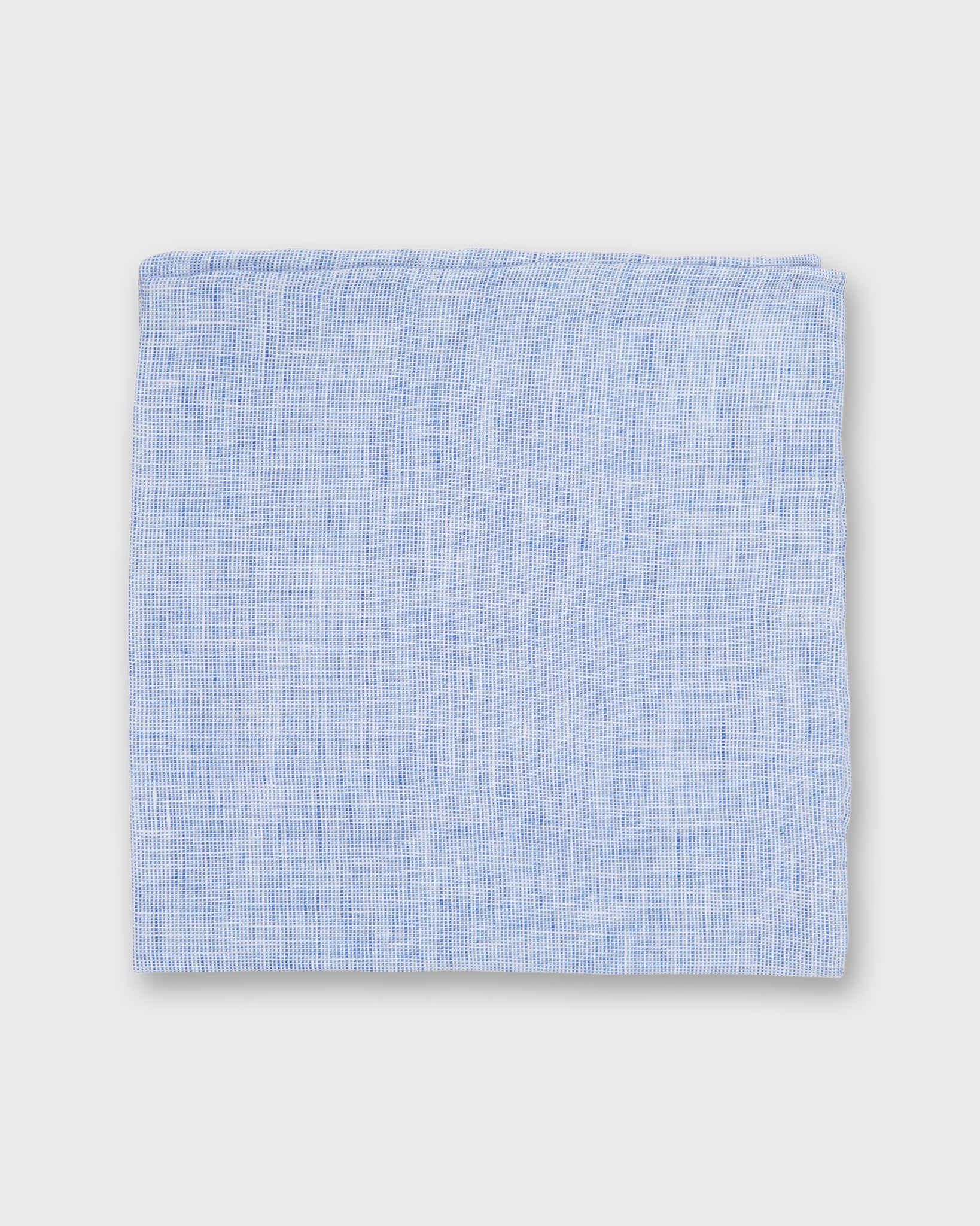 Cotton Pocket Square in Blue Chambray