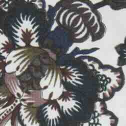 Bandana in White/Olive/Burgundy Christelle Liberty Fabric