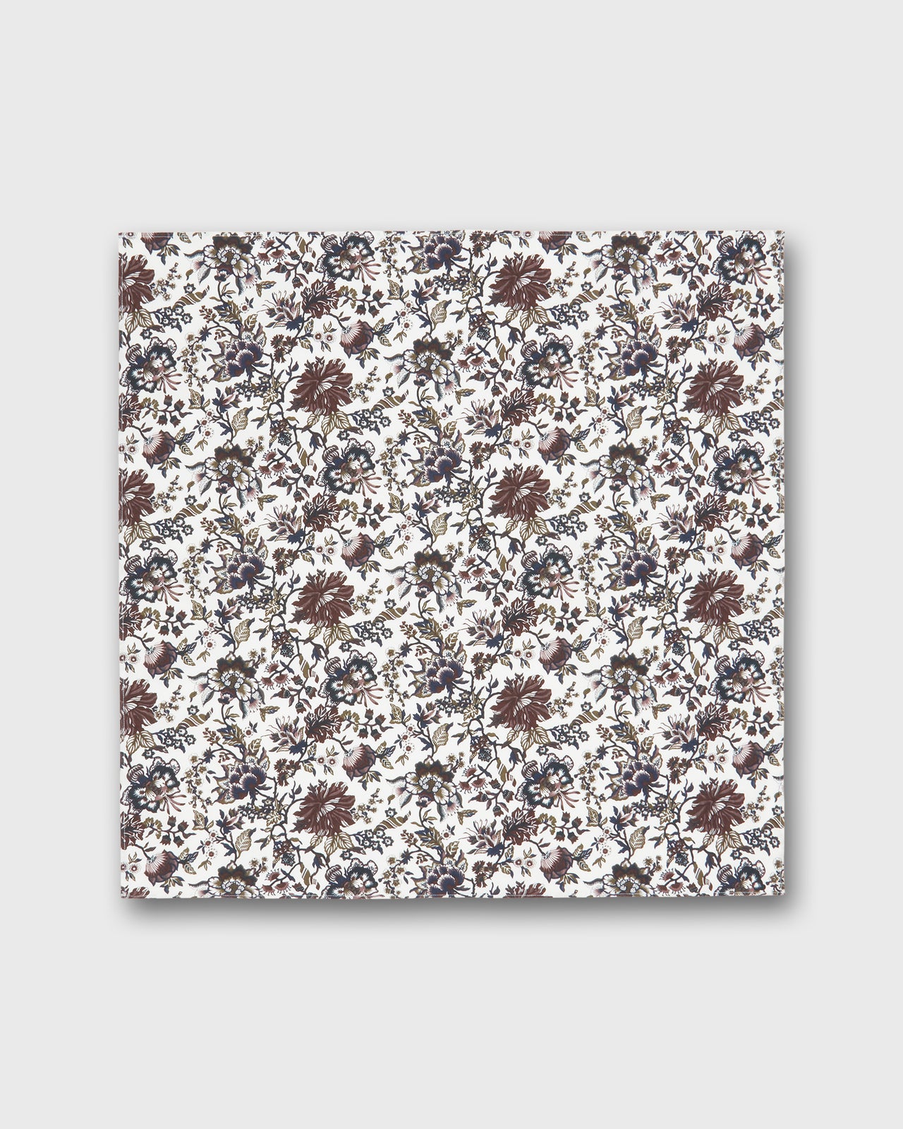 Bandana in White/Olive/Burgundy Christelle Liberty Fabric