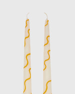 Load image into Gallery viewer, Hand-Painted Taper Candles (Set of 2) in Marigold

