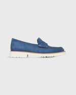 Load image into Gallery viewer, Lug Sole Loafer in Denim Suede/White Sole
