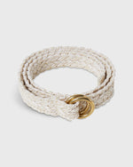 Load image into Gallery viewer, 1&quot; Woven Double O-Ring Belt in Bone Cotton
