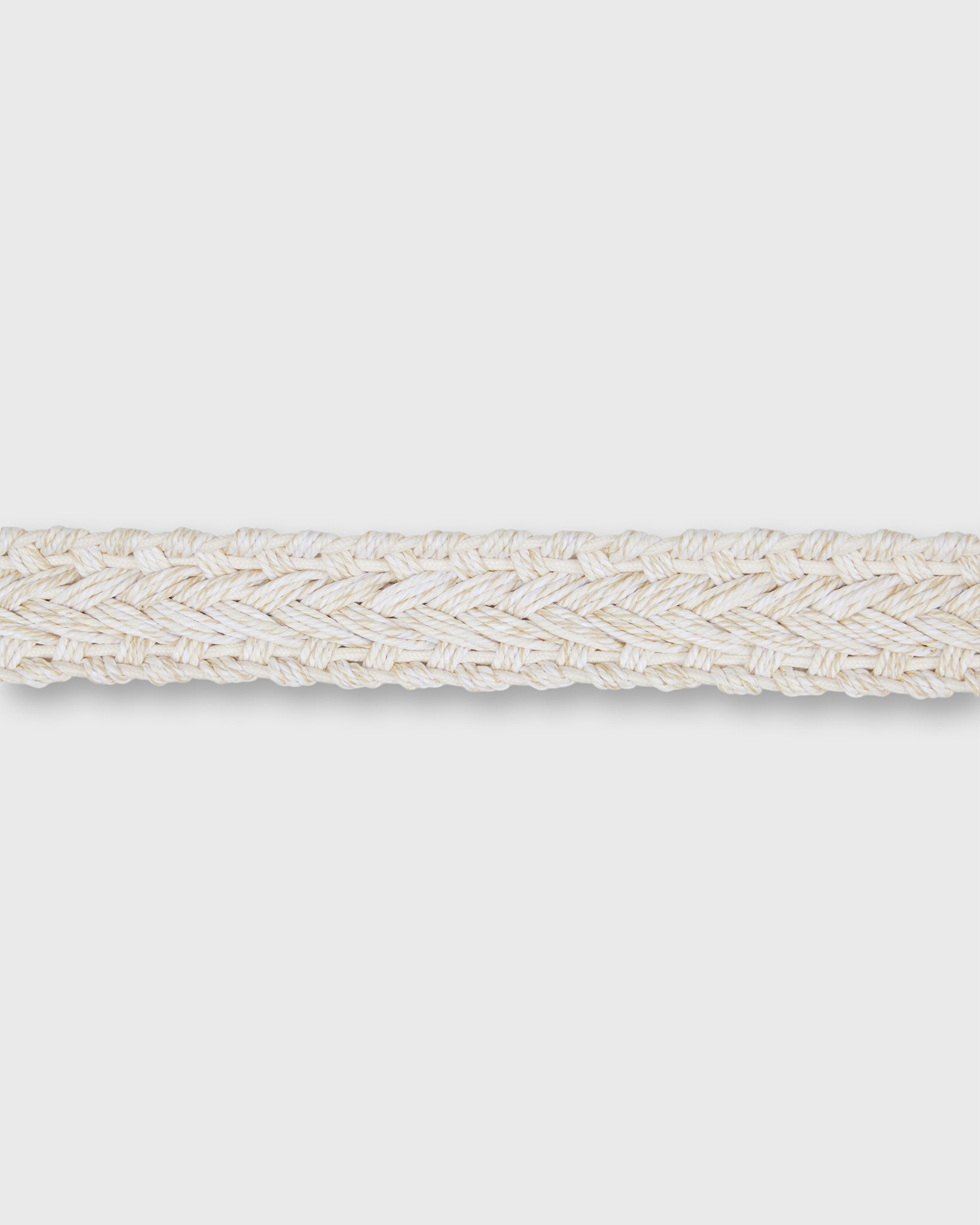 1" Woven Double O-Ring Belt in Bone Cotton