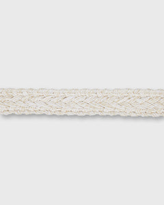 1" Woven Double O-Ring Belt in Bone Cotton