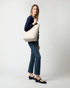 Margot Tote in Porcelain Leather Shop Ann Mashburn